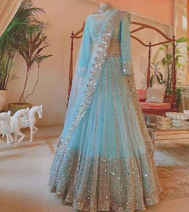 Wedding Lehenga Choli for Women Designer Multi Colored Bollywood Lahanga  Choli,indian Bridal Lehengas,foil Mirror Work Ghagra Choli Dress - Etsy